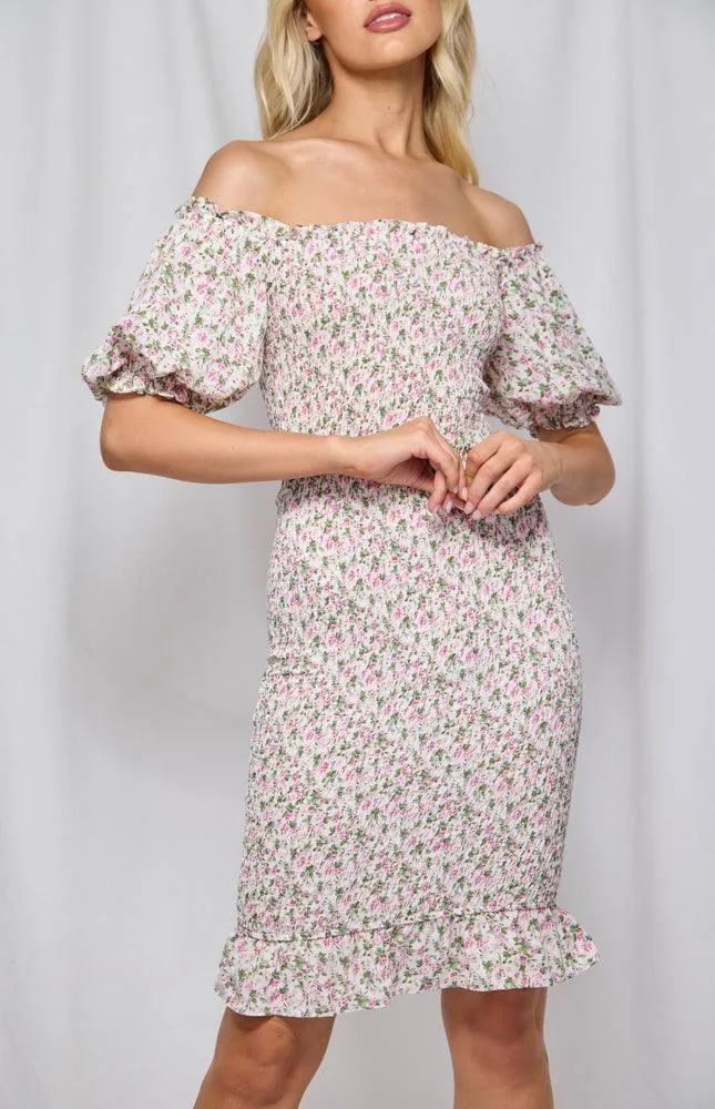 Lilian Dress - Cream Floral