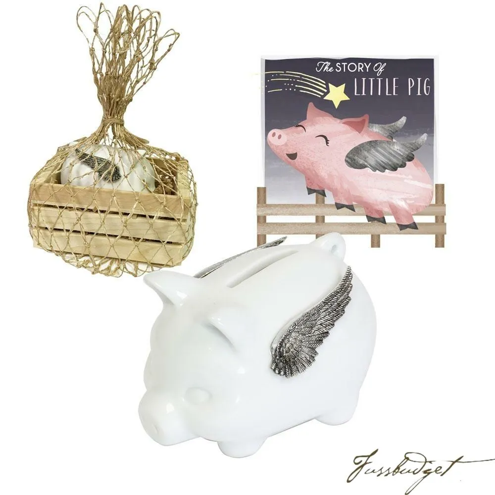 LITTLE PIG BANK W/WINGS