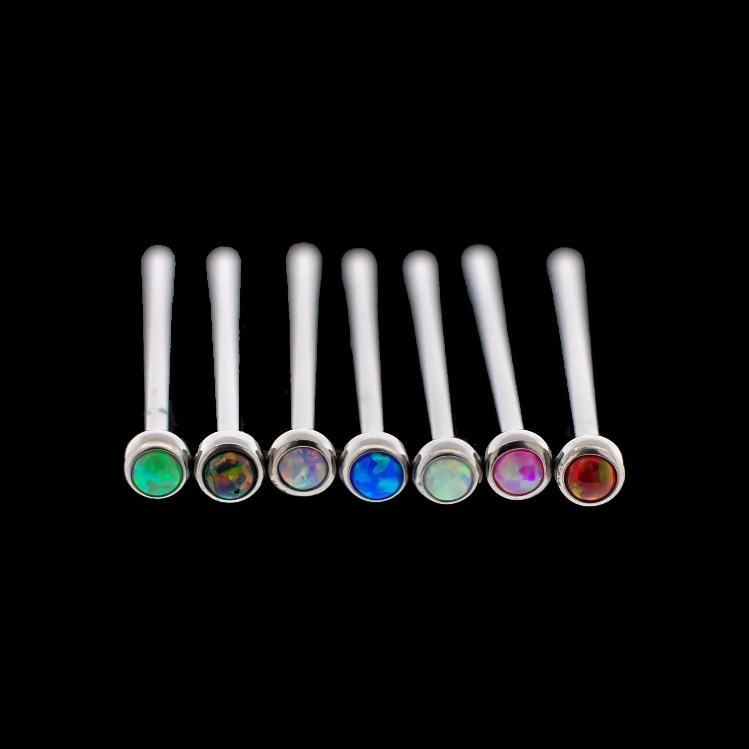 Livie - Titanium Opal Nose Pin