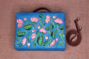 Lotus All Side Hand-painted crossbody Sling Bag for women