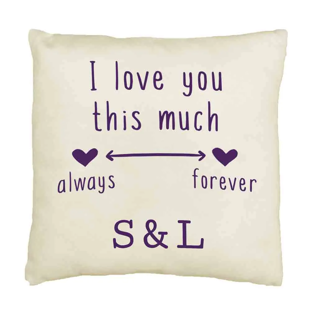 Love You Always and Forever 2 Year Anniversary Pillow Cover