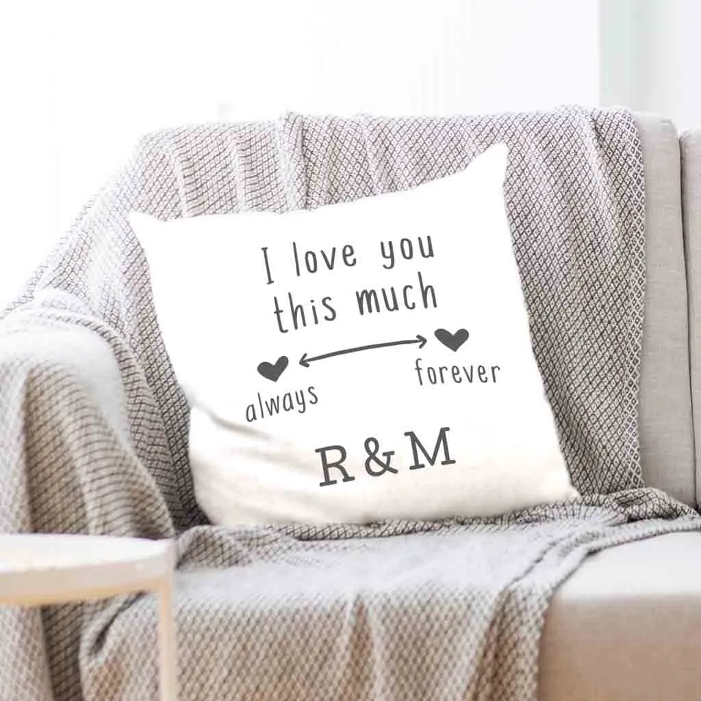 Love You Always and Forever 2 Year Anniversary Pillow Cover