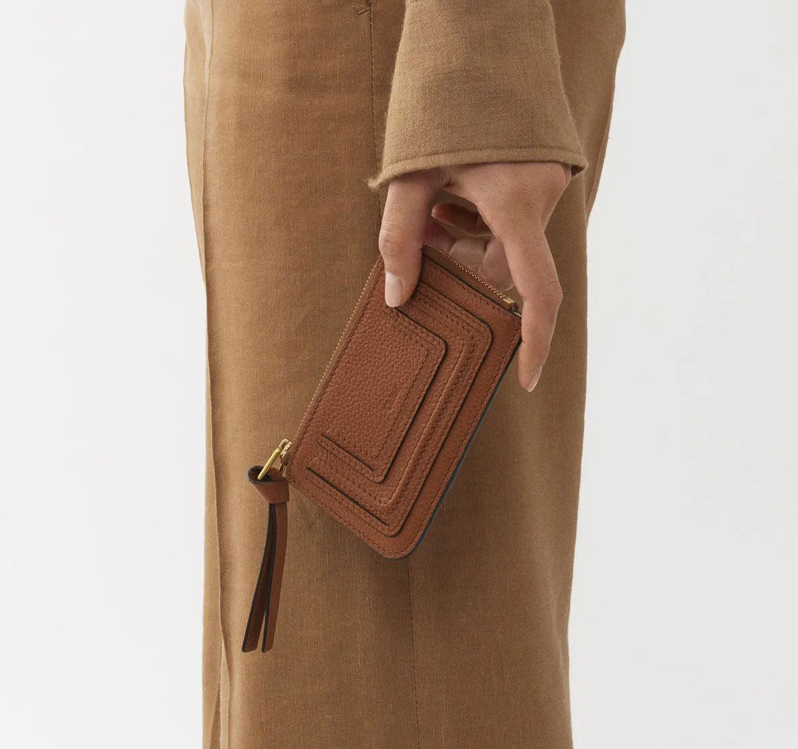 Marcie Zip Card Pouch, Tan