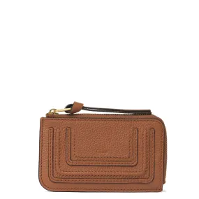 Marcie Zip Card Pouch, Tan