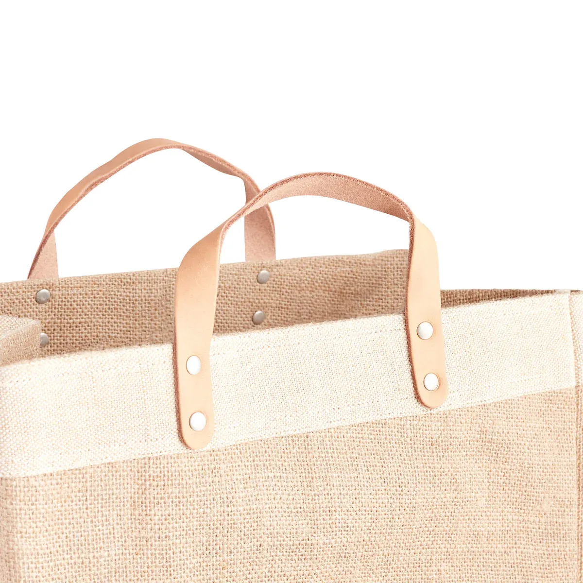 Market Bag in Natural Bouquet with Porcelain Vase by Amy Logsdon