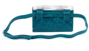 MARTE EGELE SEA GREEN ESE BELT BAG with magnetic closure, Front Closure Strip, and Inside Open Pocket