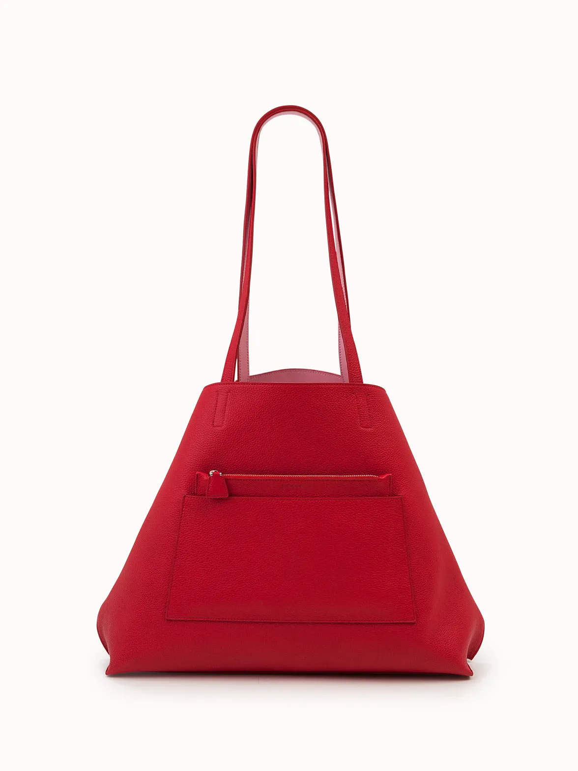 Medium Reversible Two-Tone Leather Handbag