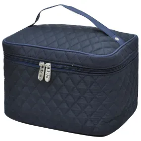 Navy NGIL Large Top Handle Cosmetic Case