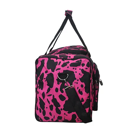 Neon Cow Hot Pink NGIL Canvas 20 Duffle Bag