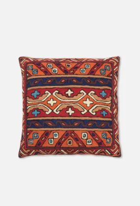 Nepalese Geometric Pillow / Orange Multi