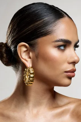 Orli | Gold Chunky Chain Hoop Earrings