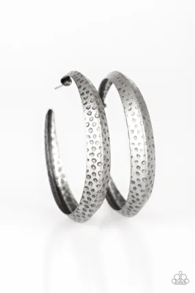 Paparazzi Jungle To Jungle - Silver Hoop Earrings