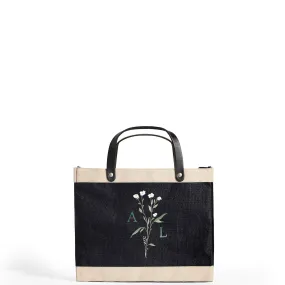 Petite Market Bag in Black Wildflower by Amy Logsdon