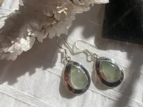 Prehnite Medea Earrings - Teardrop