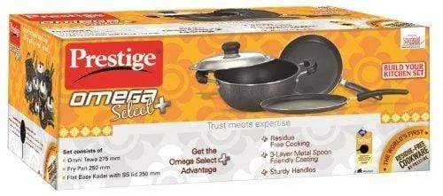 Prestige Omega Select Plus Non-Stick BYK Set, 3-Pieces, Gas-stove compatible only