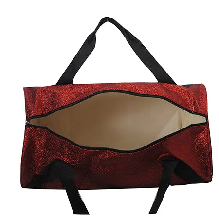 Red Medium Glitter NGIL Duffel Bag