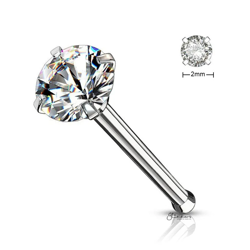 Round C.Z Nose Pin Stud