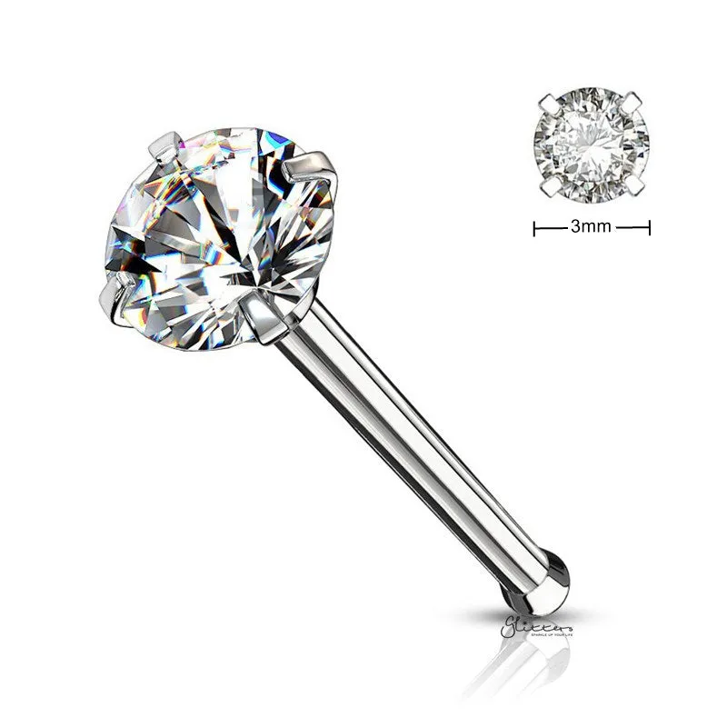 Round C.Z Nose Pin Stud