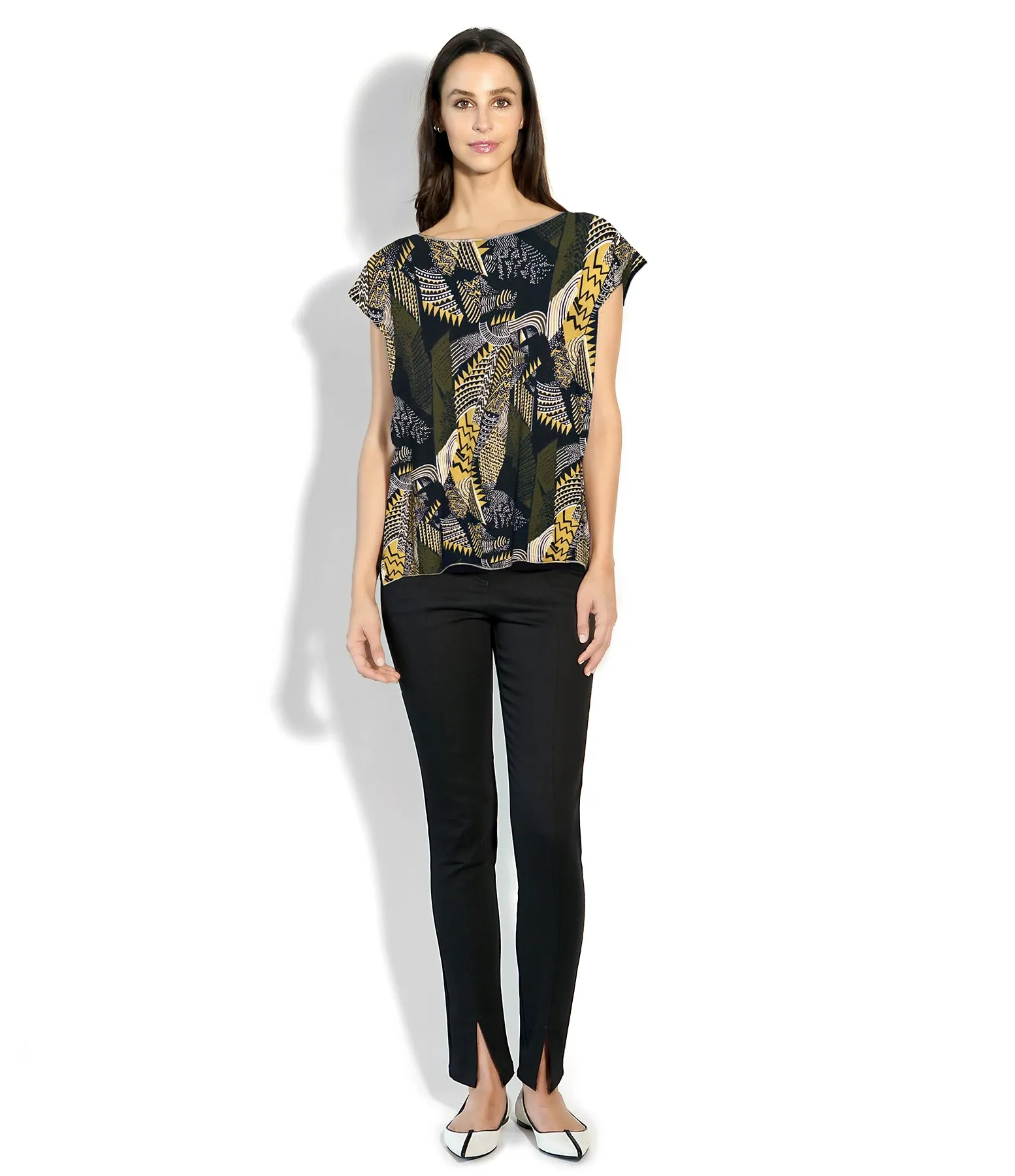 ROXANNE T-SHIRT PRINT JUNGLE/BLACK