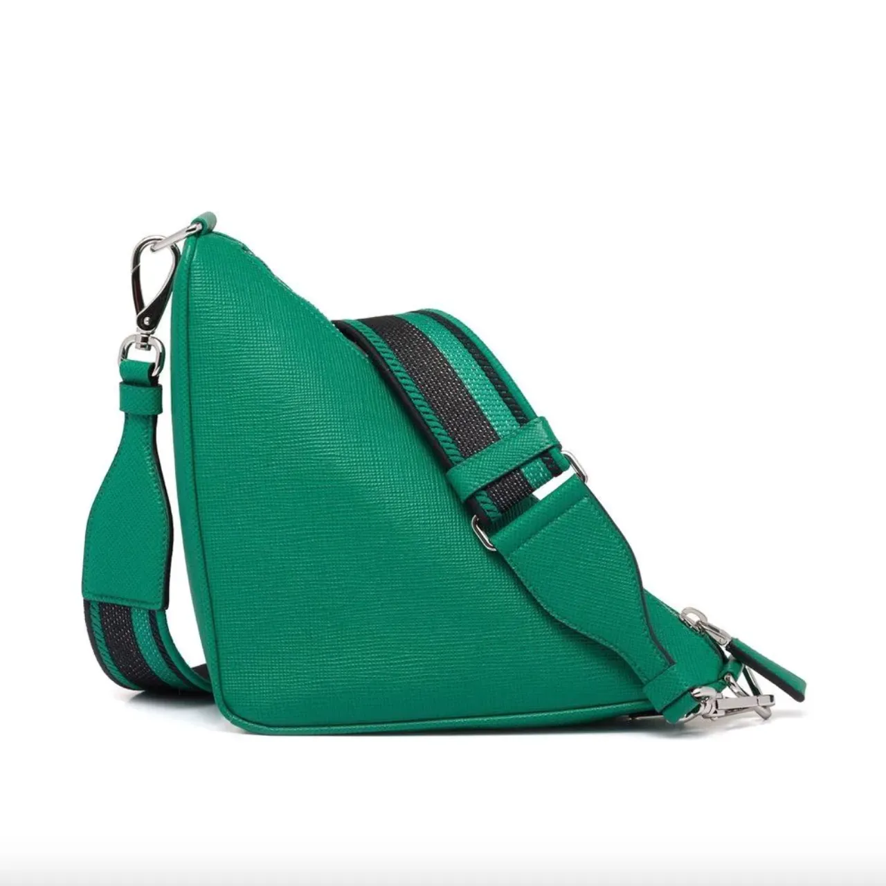 SALFFIANO LEATHER TRIANGLE BAG MEDIUM - GREEN