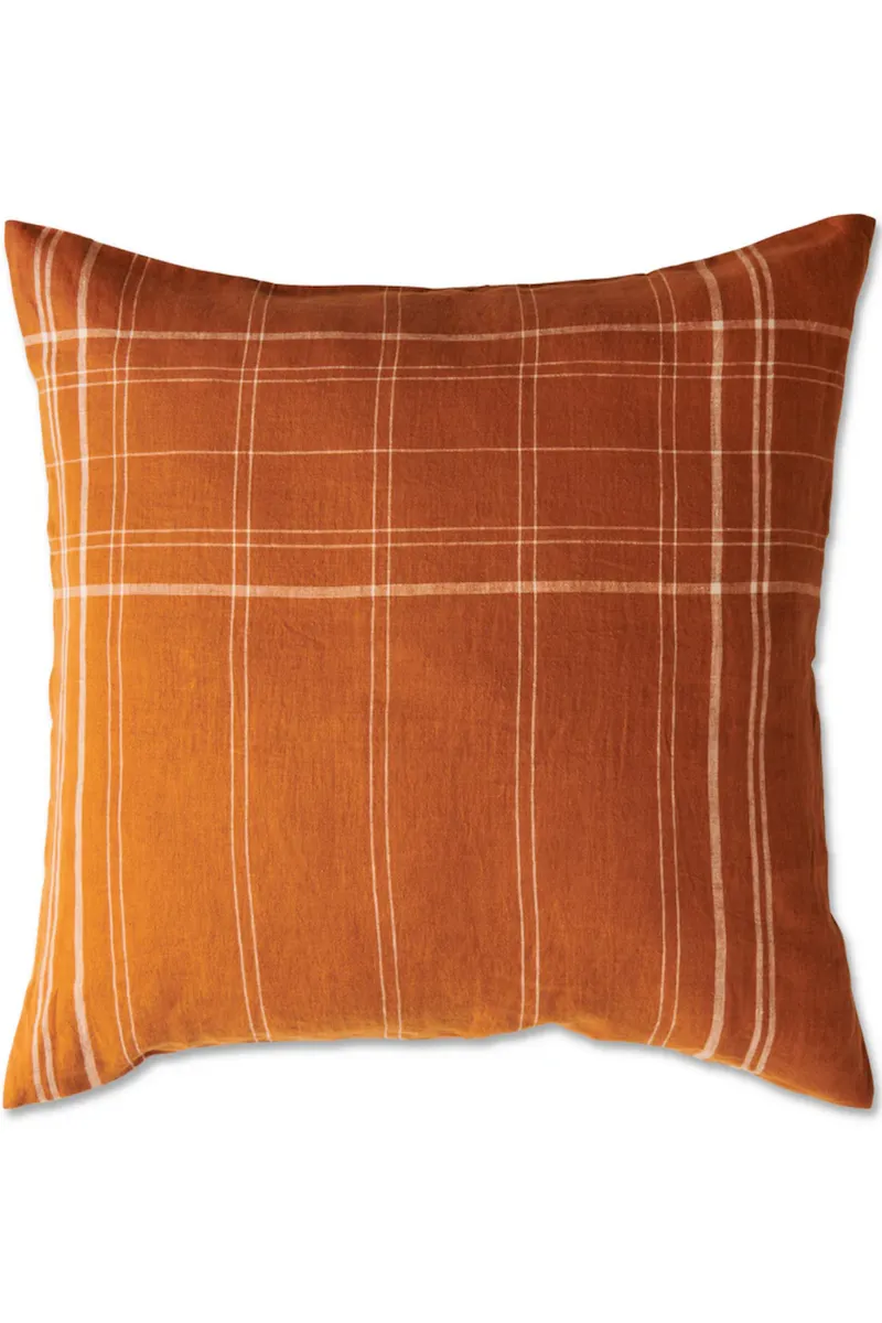 Santa Monica Pecan Tartan Pillowcases: Luxurious and Cozy Bedding Addition for a Stylish and Comfortable Bedroom