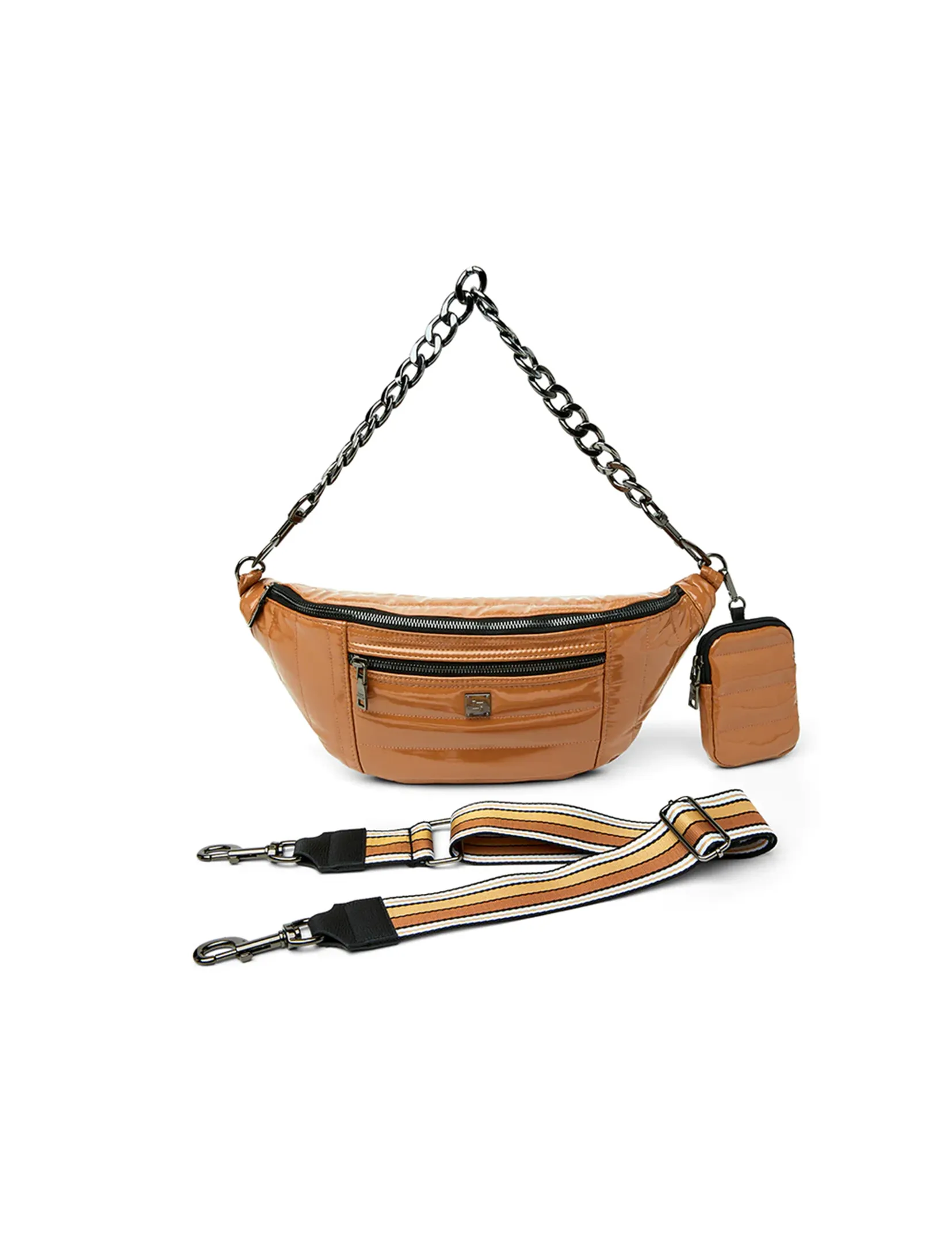 Sister Sling Bag, Dark Nude Patent