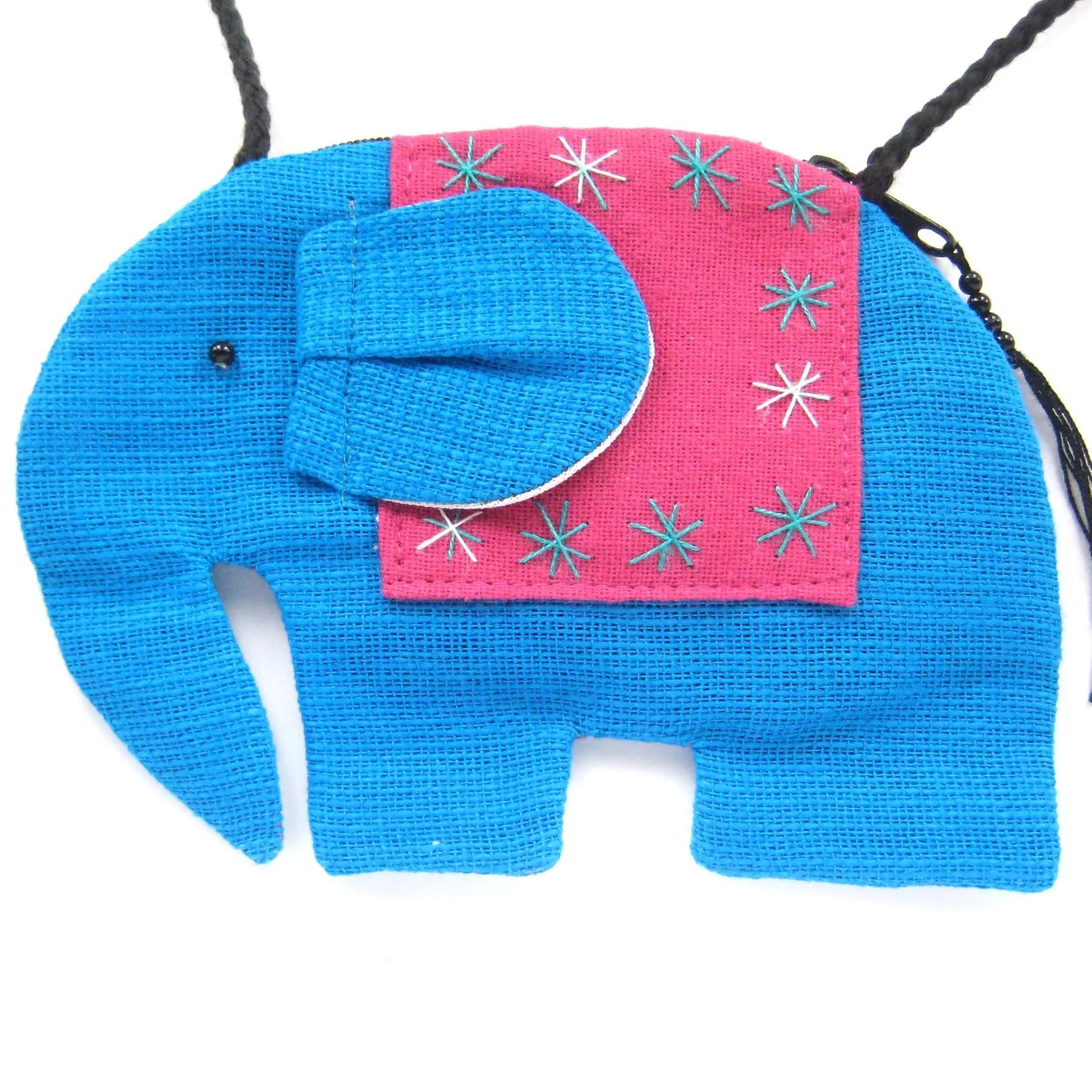 Small Elephant Shaped Animal Cross Body Bag in Bright Blue