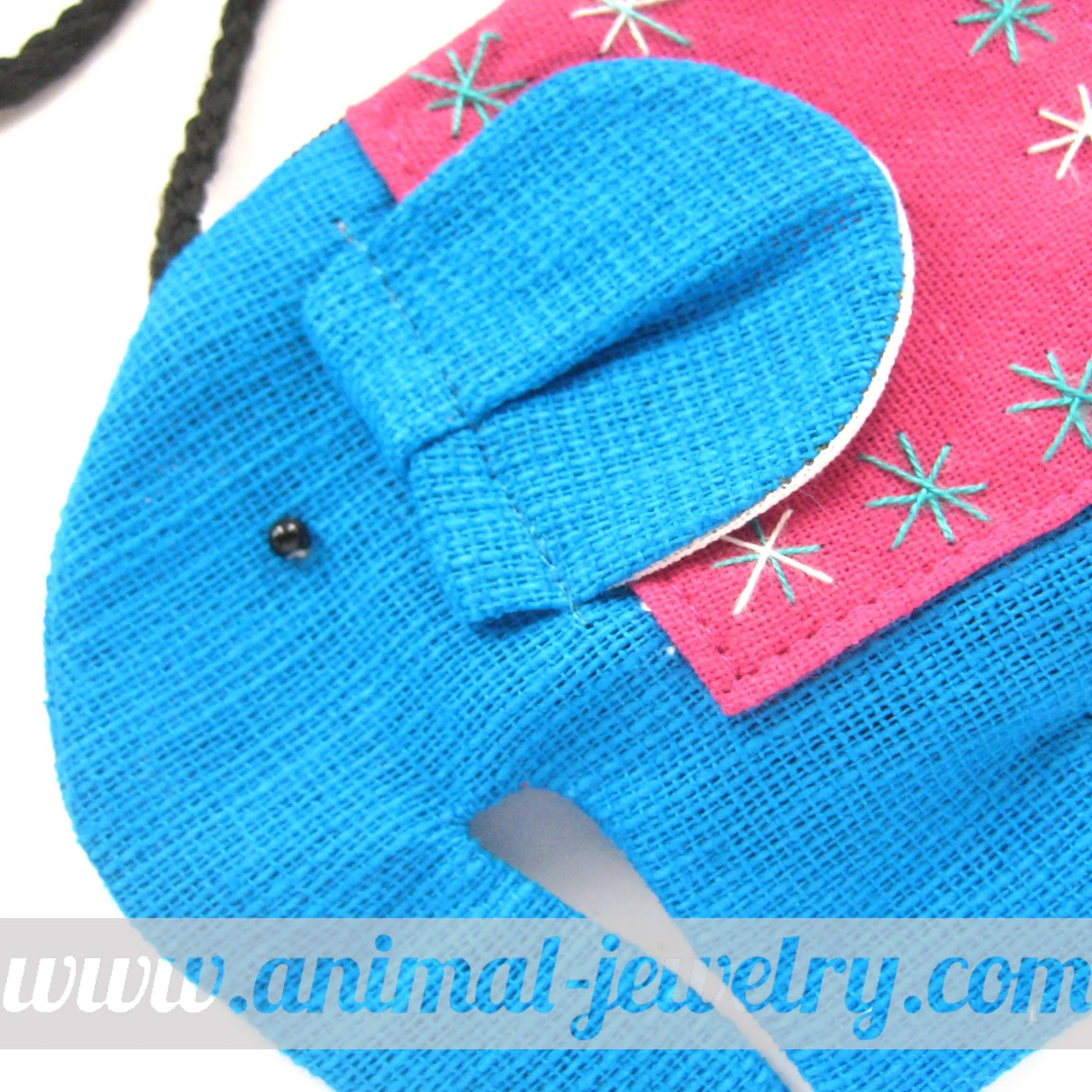 Small Elephant Shaped Animal Cross Body Bag in Bright Blue