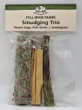 Smudging Trio Desert Sage, Palo Santo and Sweetgrass