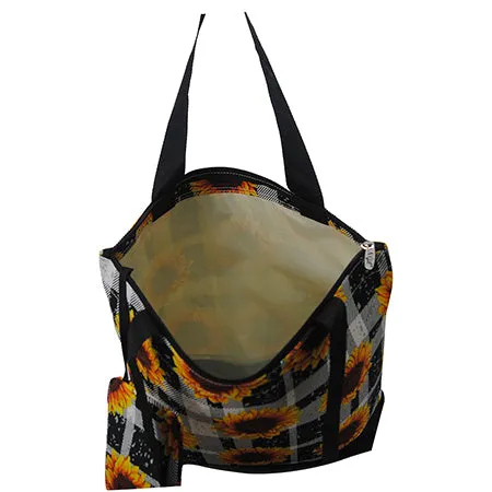 Sunflower Plaid NGIL Canvas Tote Bag