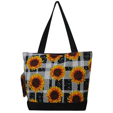 Sunflower Plaid NGIL Canvas Tote Bag