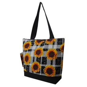 Sunflower Plaid NGIL Canvas Tote Bag