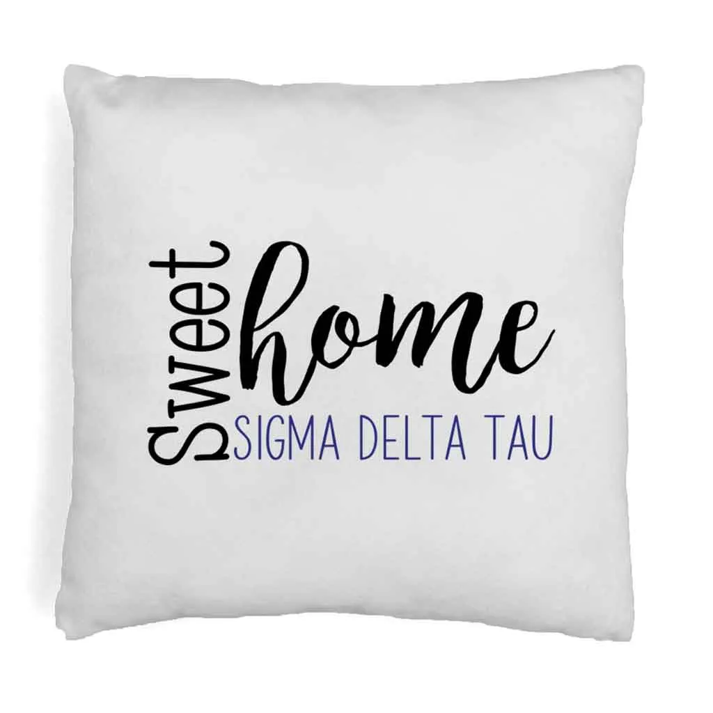 Sweet Home Sigma Delta Tau Throw Pillow Cover for Sorority Room Decor