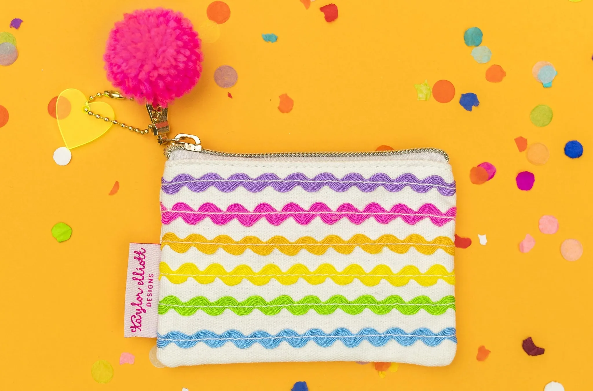 Tassel & Pom Pom Zipper Pouches with Keychains ~ Multiple Styles & Sizes