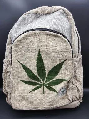 ThreadHeads Himalayan Hemp Weed Leaf Backpack - 11x16