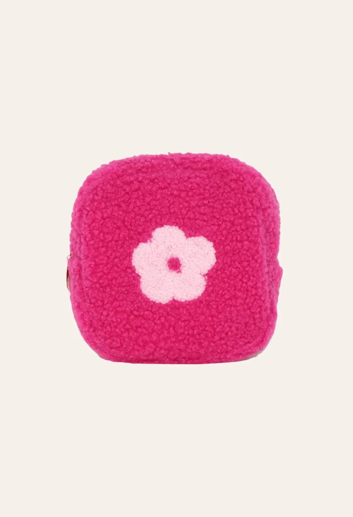 Tiny Teddy Cosmetic Bag-Hot Pink