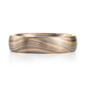 Unique Mokume Gane Wandering River Ring