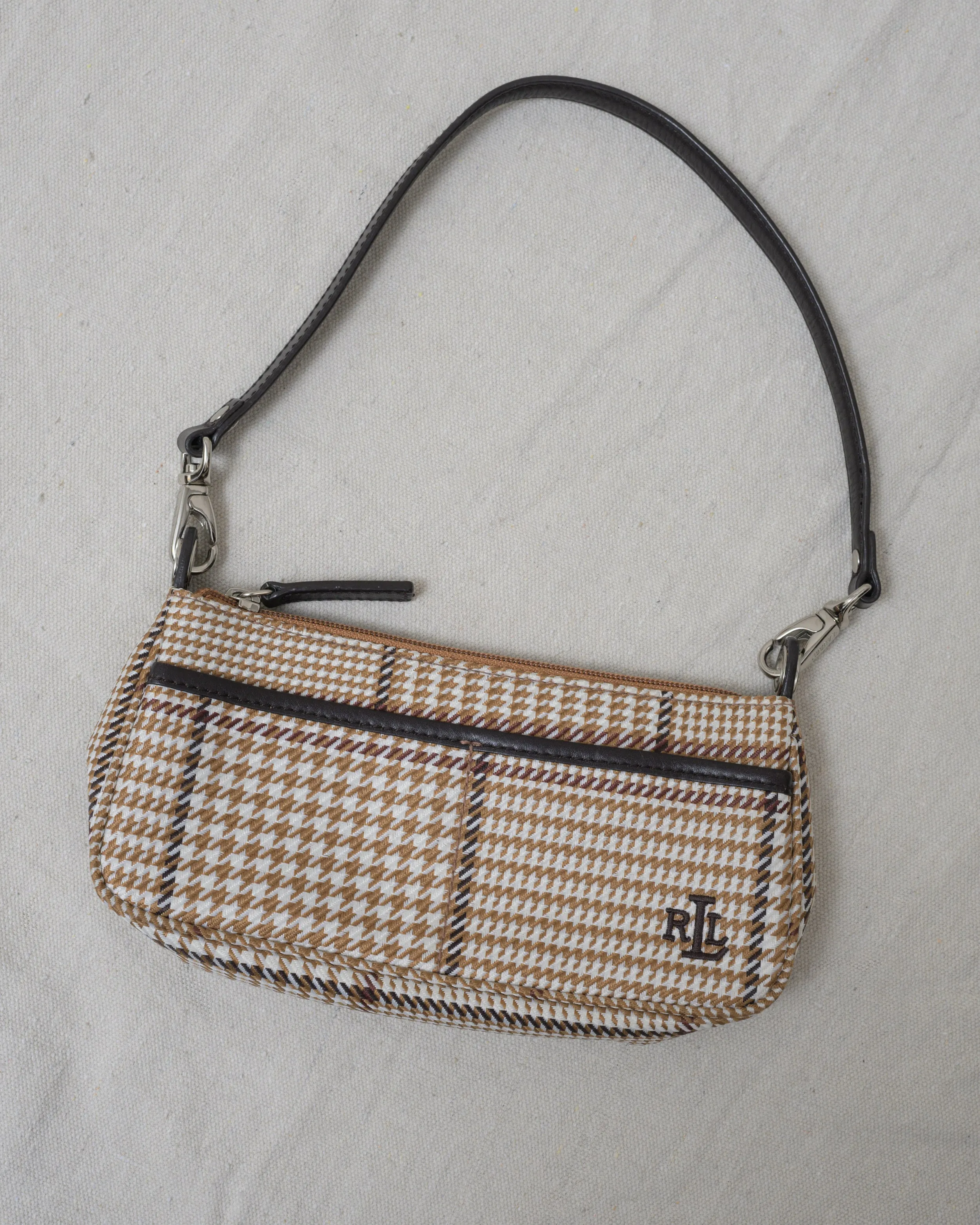 Vintage Houndstooth RALPH LAUREN Baguette Bag