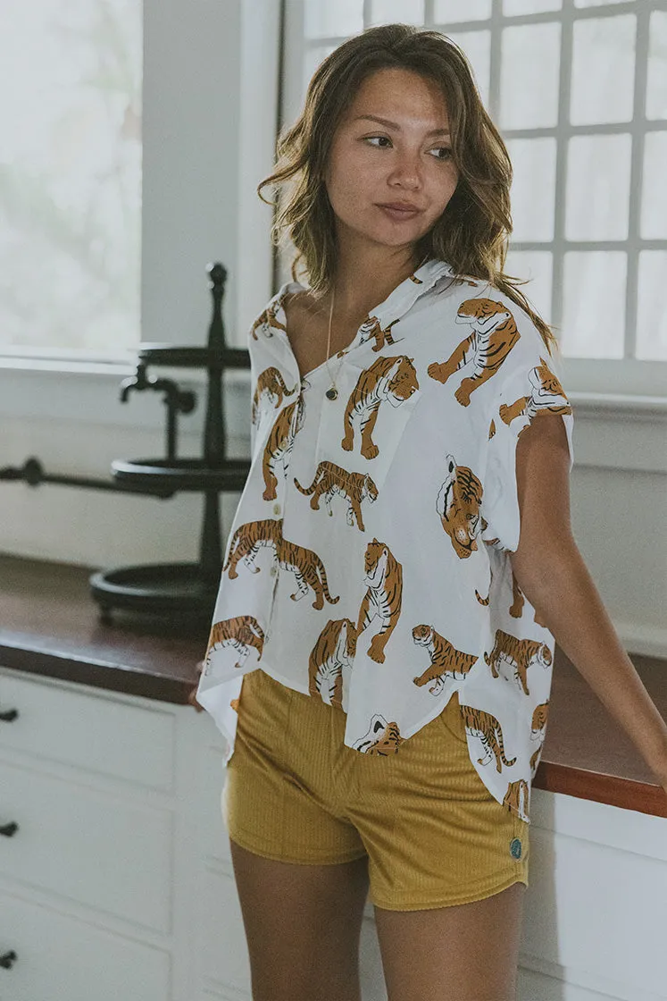 Wandering Tiger Boxy Button-up