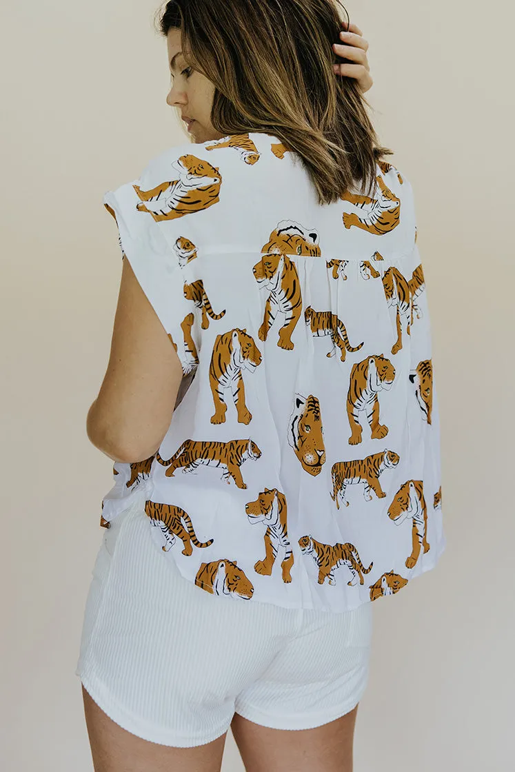 Wandering Tiger Boxy Button-up