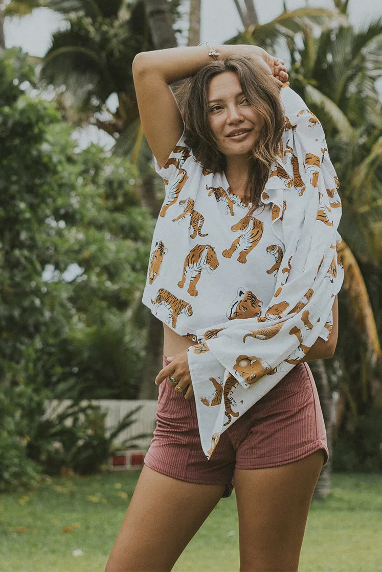 Wandering Tiger Crop Tee