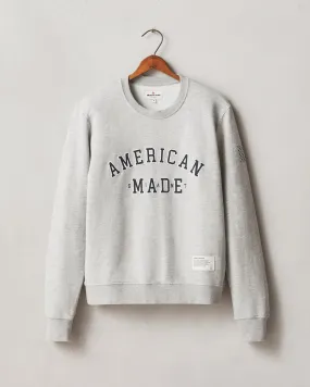 Women's French Terry Crew American Made - Ash Heather