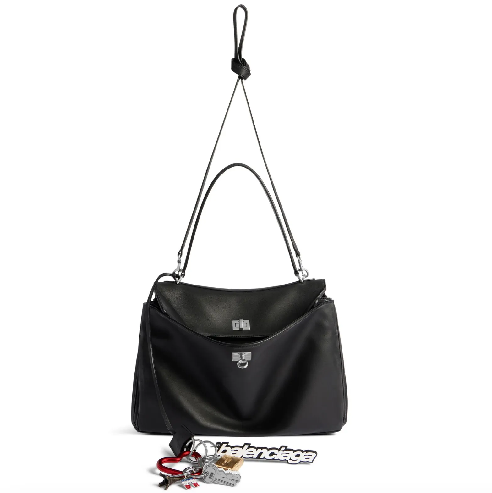 WOMEN'S MEDIUM HANDBAG USED EFFECT - BLACK