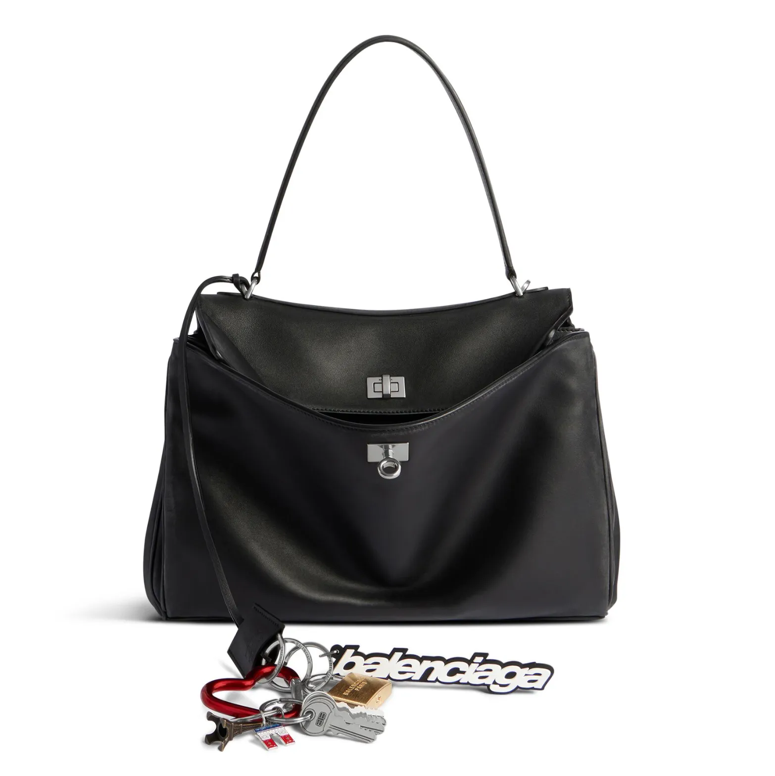 WOMEN'S MEDIUM HANDBAG USED EFFECT - BLACK